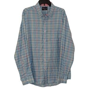 Charleston Threads‎ Mens XL Blue Pink Yellow Plaid Cotton Button Down Shirt NWOT